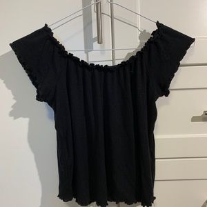 Garage off the shoulder black top